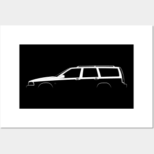 Volvo V70 (1996) Silhouette Posters and Art